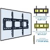Mount-It! Low-Profile TV Wall Mount 1" Slim Fixed Bracket for 32, 40, 42, 48, 49, 50, 51, 52, 55, 60 inch TVs VESA Compatible up to 600 x 400 Black - 3 of 4