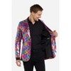 Suitmeister Men's Shiny Party Blazer - Sequins Rainbow - Size Small - 4 of 4