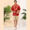 Lars Amadeus Men's Summer Polka Dots Button Down Short Sleeves Hawaiian Shirts - 3 of 4