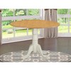 East West Furniture,Dining Table Oak & Linen White - 2 of 2