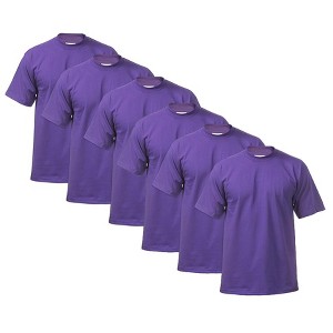 6 Pack Pro Club Men's Heavyweight Short Sleeve Tee T-Shirt - 1 of 1