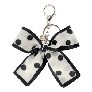 Unique Bargains Polka Dot Print Scarf Handbag Charm 1 Pc - 1 of 4