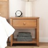 Plank+Beam Solid Wood Nightstand with Storage Drawer and Shelf - 2 of 4