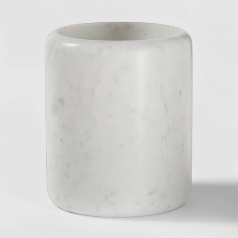 White Marble Kitchen Utensil Holder