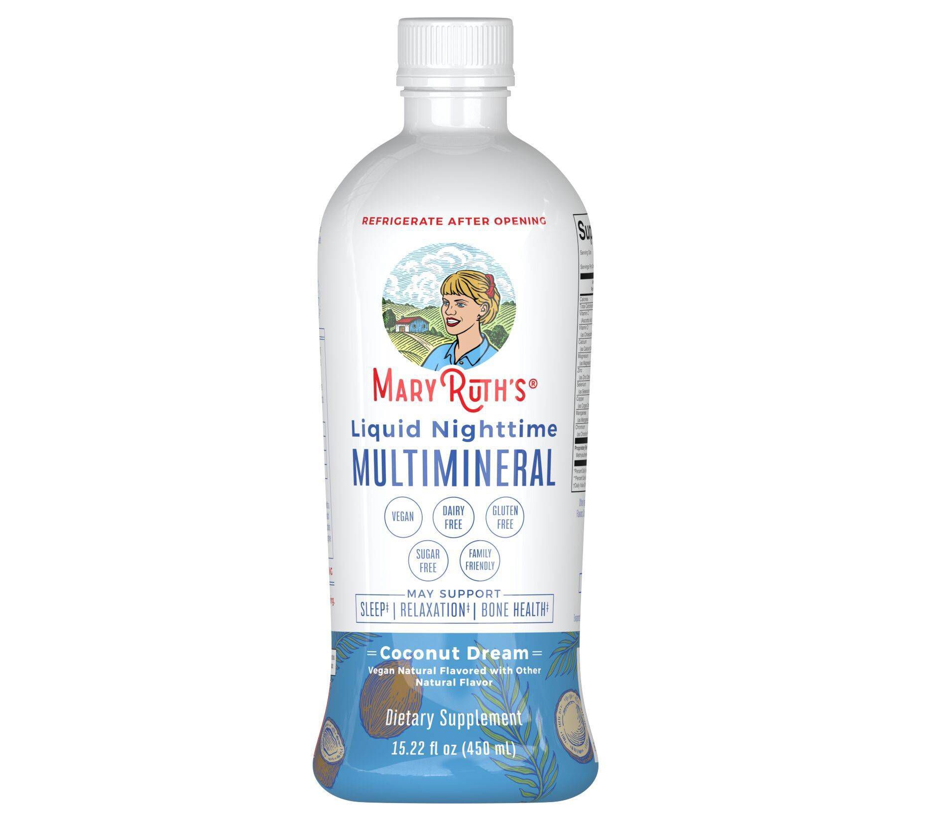 MaryRuth's Liquid Nighttime Multimineral - Coconut - 15.22oz: Dietary Supplement, Liquid Form, 1 Pack