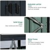 Garbage Bin Shed, Stainless Galvanized Steel Bin Shed Stores 2pcs Trash Cans, Outdoor Bin Shed for Garden Yard Lawn - 3 of 4