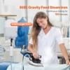 VEVOR Gravity Feed Steam Iron, 1000W Gravity Feed Iron with 3.5 L Large Capacity Tank, Demineralizer Cartridges,5 Temperature Settings,Black&Silver - 3 of 4