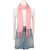 INSPIRE CHIC Gender Neutral Plain Cashmere Imitation Winter Warm Solid Color Fringe Long Scarves 1Pc - 2 of 4