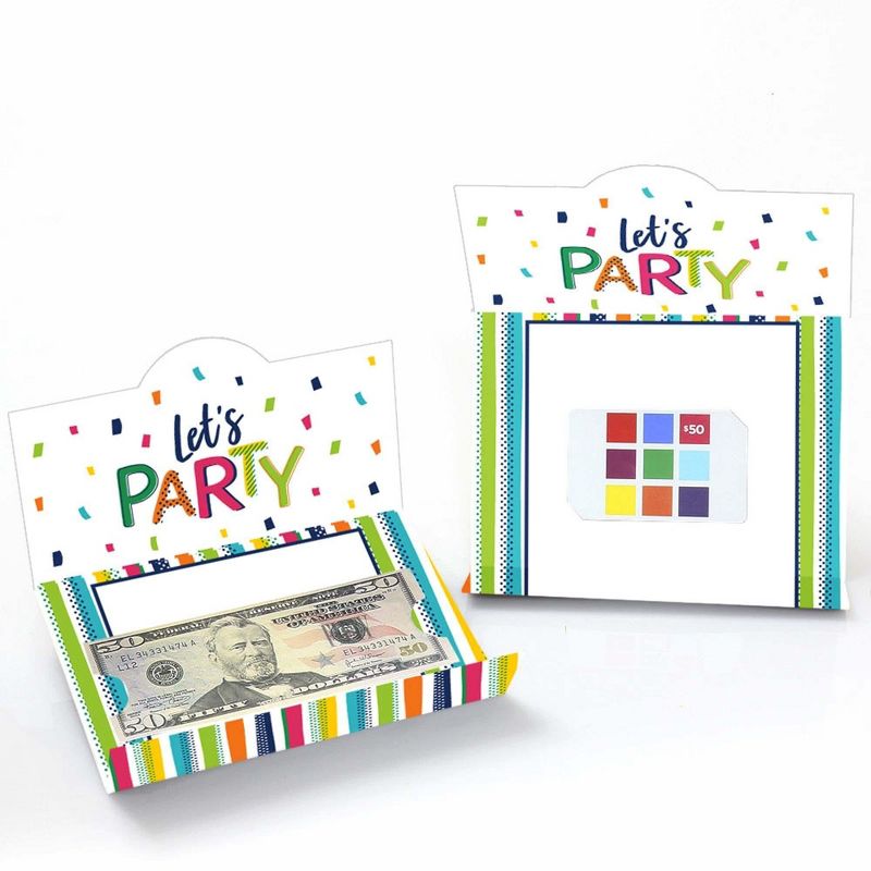 Big Dot of Happiness Cheerful Happy Birthday - Colorful Birthday Party Money and Gift Card Holders - Set of 8, 2 of 5