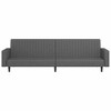 vidaXL Dark Gray Velvet 2-Seater Sofa Bed - Convertible Loveseat/Twin Sleeper with Wood Frame for Living Room, Studio, Home Office - 4 of 4