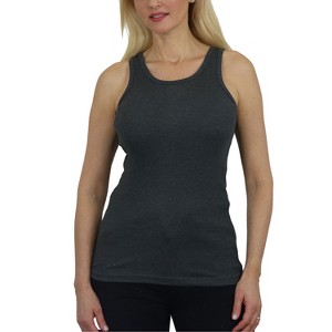Galaxy By Harvic Women's Loose Fit Ribbed Tank Top - 1 of 4