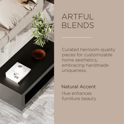 Artemis Black Rectangular Wooden Coffee Table with Storage