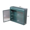 Kumasinova 2-Door Wall Mounted Metal Storage Cabinet,Bathroom Wall Cabinet with Tempered Glass Doors & Shelves for Bathroom,Kitchen,Living Room - 3 of 4