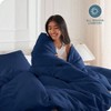Premium Queen Duvet Cover - 1800 Soft, Lightweight Cooling Bedding in Dark Blue - 3 of 4