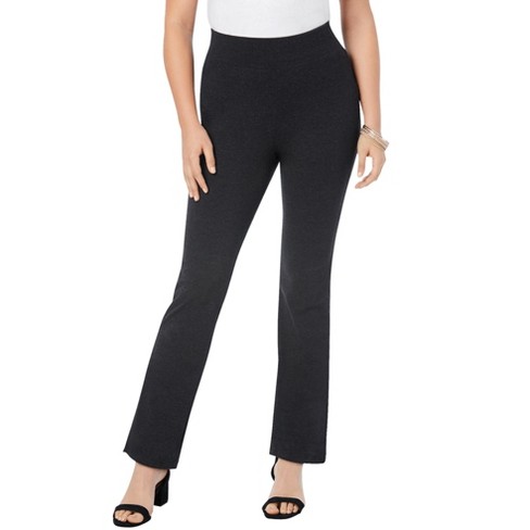Roaman's Women's Plus Size Essential Stretch Yoga Pant - 38/40, Black ...