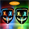 2 Sets of Halloween Masks - with x-Shaped Eyes, Terrifying v-Shaped Glowing Mask Suitable for Halloween Party Accessories - 4 of 4