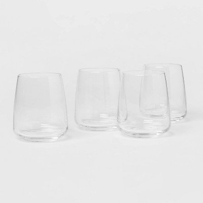 Juvale Set of 4 Small Clear Glass Stemmed Wine Glasses, 4.5 Ounces