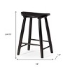 HomeRoots 25" Black Solid Wood Backless Counter Height Bar Chair - 3 of 4