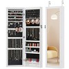 SEVOBAL Decorative Wall Mirrors Large Capacity Flexible Jewelry Cabinet Simple Design For Installation Bedroom, white, 50.3"*6.4"*17.3" - 4 of 4