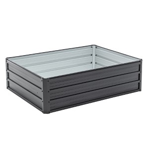 4x3x1ft  Metal Raised Garden Bed – Outdoor Planter Box with Open Base for Vegetables, Herbs, Flowers & Fruits - 1 of 4