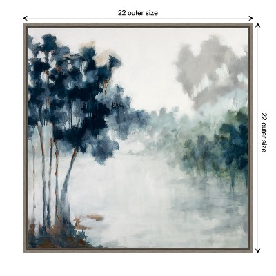 Sylvie Greywash Framed Winter Landscape Canvas Print, 22 x 22 inches