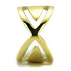 Slickblue Women's Gold X-Shape Ring, Open Crossover Band, Hourglass Design, Minimalist Style,Stainless Steel, Sizes 5-10 - 4 of 4