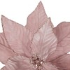 Northlight 24" Pink Glittered Poinsettia Christmas Stem Spray - 4 of 4