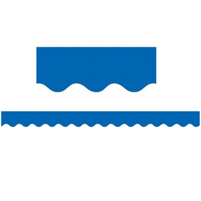 Teacher Created Resources Blue Scalloped Border Trim, 35 Feet (Pack of 6)