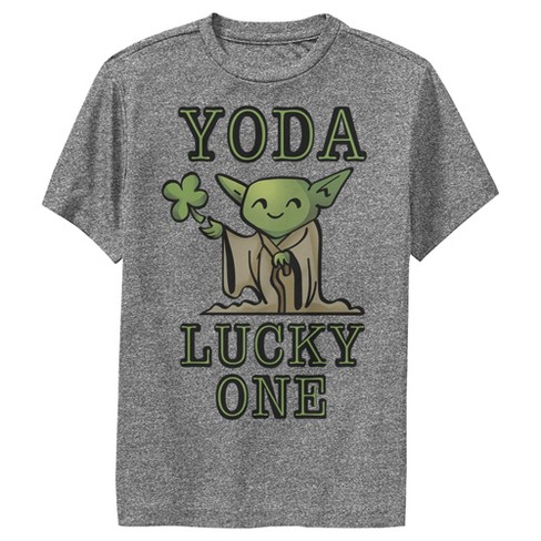 Boy's Star Wars St. Patrick's Day Cartoon Yoda Lucky One Performance ...