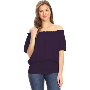 Anna-Kaci Women's Dainty Off Shoulder Blouse for Everyday Looks - 1 of 4