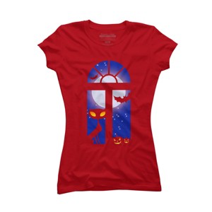 Junior's Design By Humans Halloween Mood By CuckooParrot T-Shirt - 1 of 3
