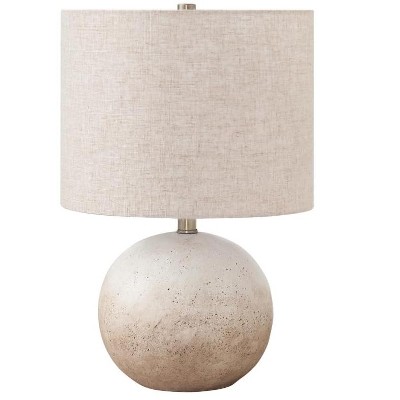 Monarch Specialties Lighting 20inchH Table Lamp Beige Concrete Beige Shade Contemporary