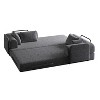 78.7-Inch Convertible Sleeper Sofa Bed with Cylindrical Pillow,Folding Sofa Bed with Side Pocket,Floor Sofa Lounge Couch for Living Room Bedroom - 4 of 4