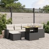 vidaXL Garden Sofa Set Black, Cream White - 2 of 4
