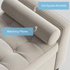 46.5" Storage Bench Ottoman - Upholstered End of Bed Bench with Button-Tufted Design for Bedroom, Entryway - 3 of 4