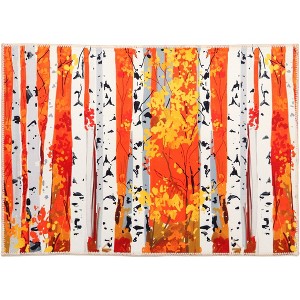 Olivia's Home Birch Tree Forest doormat, 22" x 32", Nature-Inspired Indoor/Outdoor Mat for Entryways and Patios - 1 of 3