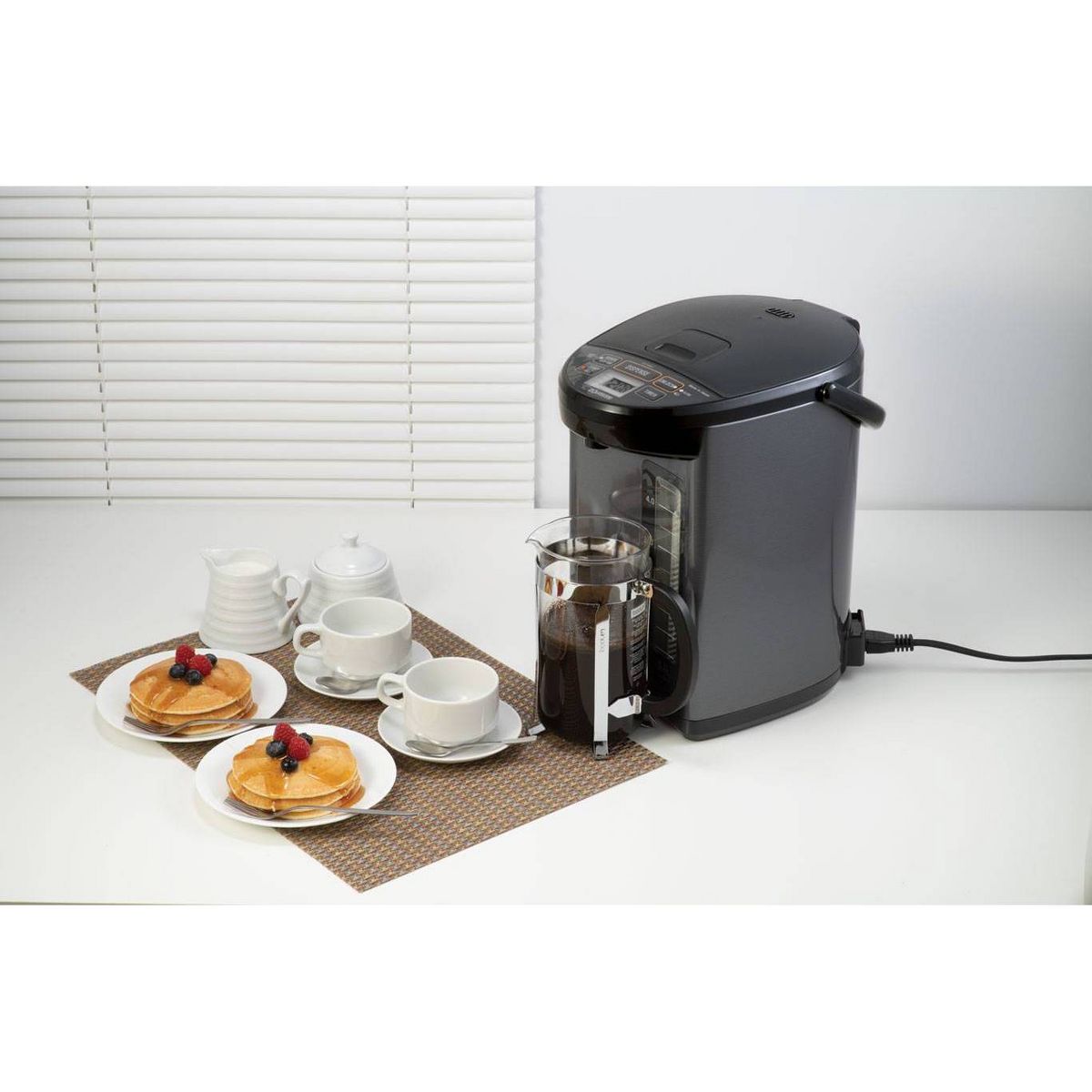 Zojirushi CD-NAC40BM Micom Water Boiler & Warmer - Metallic Black: 135 oz Electric Tea Kettle, BPA-Free, 800W - thumbnail 2