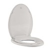 19" Elongated Toilet Seat with Toddler Seat Built in - for Adult & Child, with Soft-Close Lid, Safe PP Material, Easy Installation & Release, Biscuit - 3 of 4