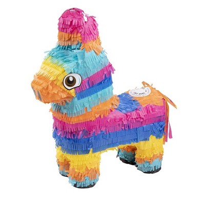 Small Donkey Pinata, Fiesta, Cinco de Mayo, Birthday Party Supplies, 12.5 x 15.7 x 4.7 inches
