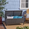 Airsurfer Storage Benches Storage Unit Resin Wicker Outdoor Storage Grey Rattan 42x17.5 - 3 of 4