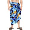 LA LEELA Men's Beach Holidays Cover Up Summer Long Sarong Wrap Beachwear Vacation Cover-Up Lava Lava For Men One Size Blue, Tree - 2 of 4