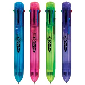 8-Color Multicolor Pens (4 Pack) - Retractable, Assorted Barrels, Black Ink - 1 of 3