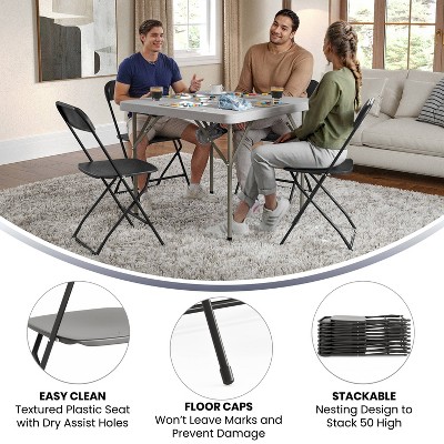 Alamont 6pk Hercules Plastic Folding Chairs