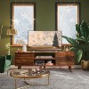 TV Stand for 55 60 inch TV, Boho Entertainment Center with Storage Cabinets, TV Console for Living Room Decor - 2 of 4
