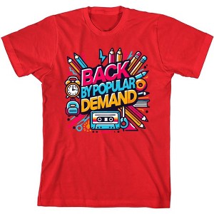 "Back By Popular Demand" Back To School  Adult Crew Neck Short Sleeve Tee - 1 of 2