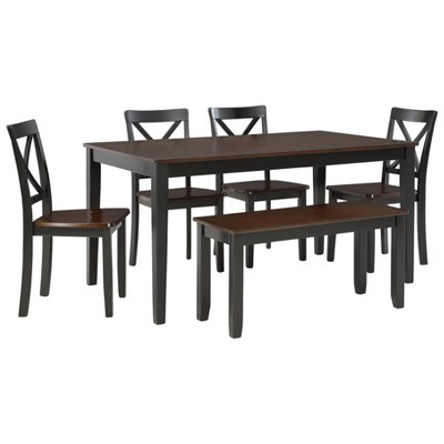 Set of 6 Larsondale Dining Room Tables Brown/Black - Signature Design by Ashley