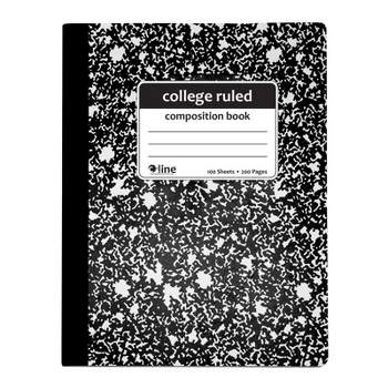 C-Line Composition Notebook, 100 Page, College Ruled, Black Marble