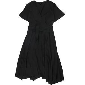 Alfani Womens Handkerchief Hem Wrap Dress - 1 of 2