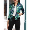 INSPIRE CHIC Women's Stand Collar Floral Prints Zip Up Lightweight Short Jacket - 2 of 4