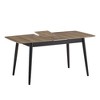 Royal Hampton 51-63 Inch Dining Table, Butterfly Leaf, Brown Wood Top, Black Legs - 2 of 4